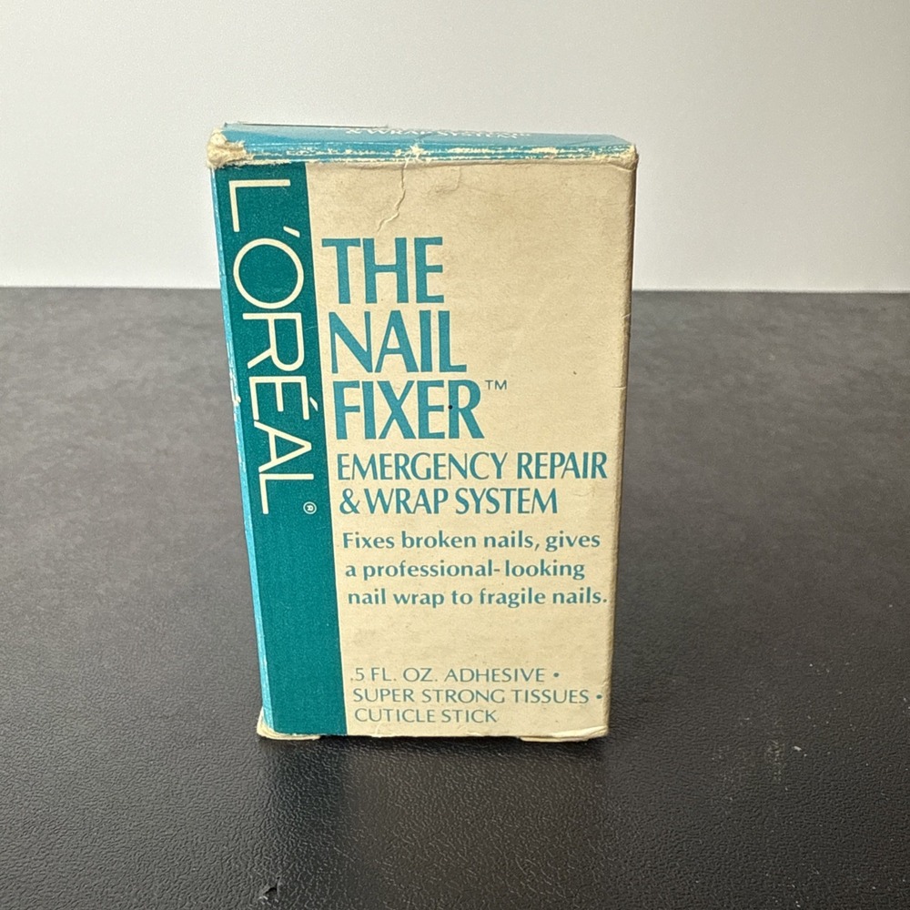 VTG L'Oréal The‎ Nail Fixer Emergency Repair & Wrap System NEW OLDSTOCK RARE